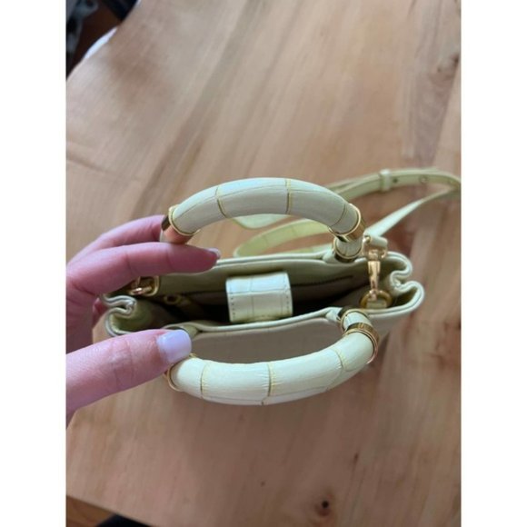 J. Lowery Leather Mini William Crossbody Tote Bag Women's Pastel Yellow NWOT - Picture 4 of 8